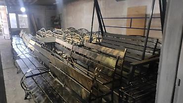 Скамейки: Скамейка Металл, Со спинкой, С крышей — 11