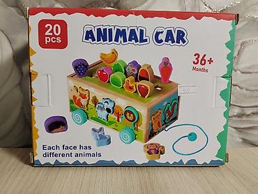 каталка: Деревянная развивающая игрушка “Animal Car” — многофункциональный — 3