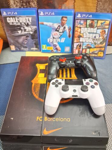 Автоэлектроника: PS4 oyun seti - Konsol: PlayStation 4, FC Barcelona temalı xüsusi