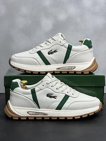 кеды лакосте: Кроссовки Lacoste белые с зелёными акцентами - Верх: гладкая и — 3