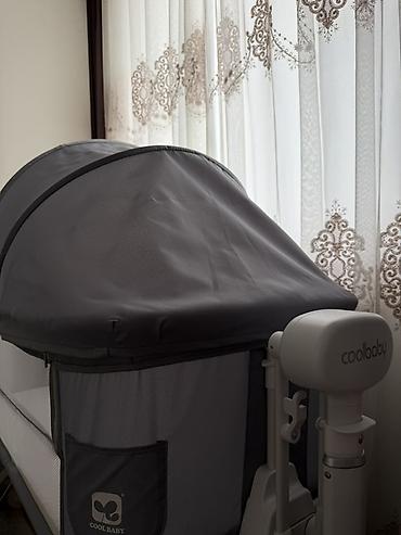 чон арыке: Балдар үчүн кошумча коюлган керебет, Жаңы, Дөңгөлөксүз, түсү - Боз — 2