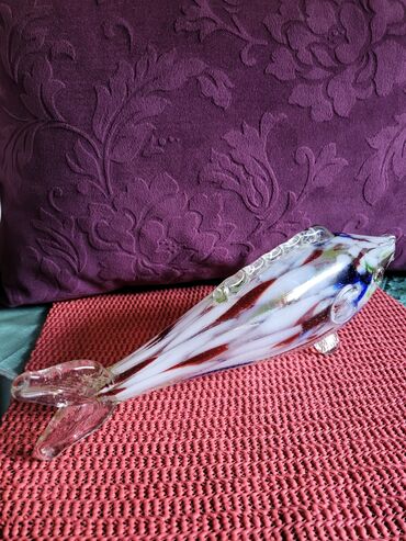 Staro posuđe i escajg: Murano nova figura duvano staklo. iz 60-ih. Duzina. 29,5cm — 9