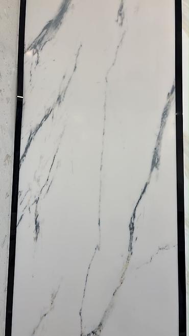 paslanmayan polad: Kvars kompozit (engineered stone) səthlər – açıq bej-boz tonlarda — 9