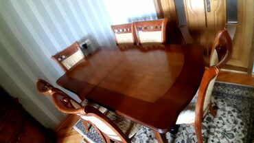 Стулья: Для гостиной, Нераскладной, Прямоугольный стол, 6 стульев