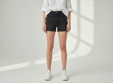 krótkie spodenki damskie z wysokim stanem duże rozmiary: Sinsay, Shorts for women, size M