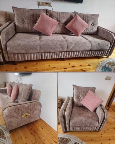 Mebel: Divan ve 1 eded kreslo birlikde 300 azn. Divan acilir bazalidir. Unvan