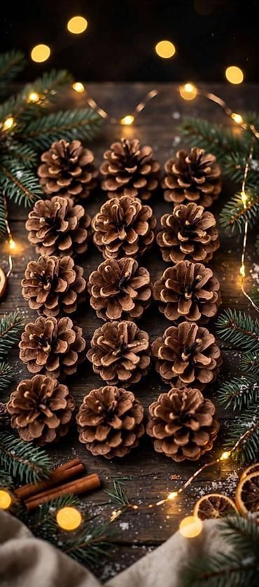 новогод: 🌲Шишки сосновые природные - Натуральные лесные шишки - Цвет: теплый — 2