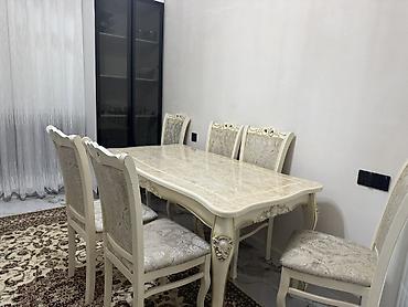 kredit stol stul: Klassik üslubda yemək otağı dəsti - Komplekt: 1 masa + 6 stul - Rəng — 2