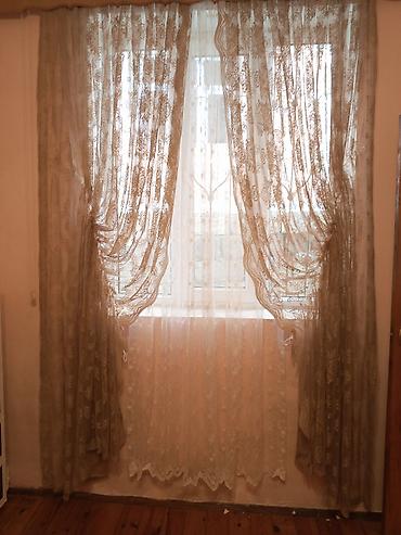 Pərdə və tüllər: İşlənmiş, Pərdə, rəng - Çəhrayı, Pulsuz çatdırılma — 10