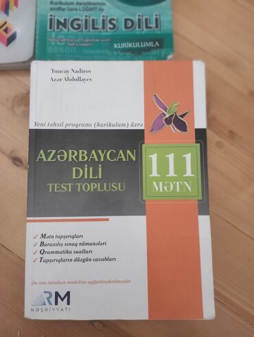 4 sinif ingilis dili derslik: Kitablar təzə kimidi içləri yazılmayıb Azərbaycan dili test toplusu -