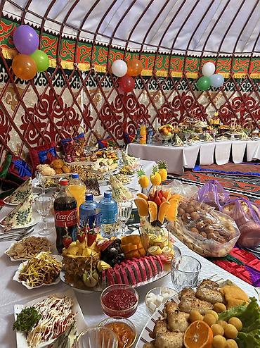 Юрты на Иссык-Куле: Юрточный кемпинг на Иссык-Куле, Чырпыкты, Почасово, 10 мест, Питание: За отдельную плату, Без питания — 3