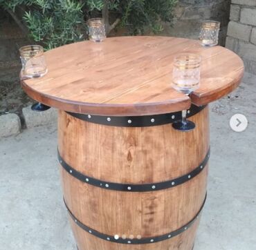 Boçkalar və çəlləklər: Dekorativ Taxta yarım boçka sifarişlə. Dekor yarı çəllək şam — 28