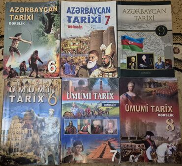 Kitablar, jurnallar, CD, DVD: Azərbaycan tarixi 6 ;7 ;9 
Ümumi tarix 6; 7; 8