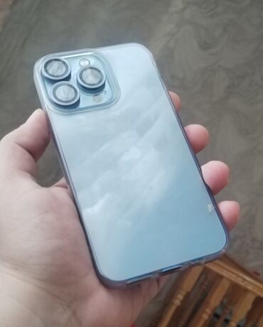 şəmkir telefon: IPhone 13 Pro Max, 256 GB, Sierra Blue, Barmaq izi, Simsiz şarj, Face ID