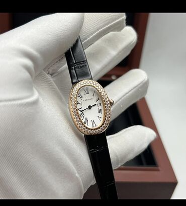 спортивный часы: Классикалык сааттар саат, Cartier, Алтын, Швейцария, Суу өткөрбөөчү, Аялдарга, Жаңы