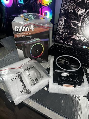 gaming computer: Система охлаждения для ПК, Б/у, AeroCool, Кулер, Для процессора — 4