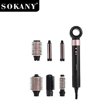 Мультистайлер Sokany, Керамическое, Для выпрямления, Круглая щетка