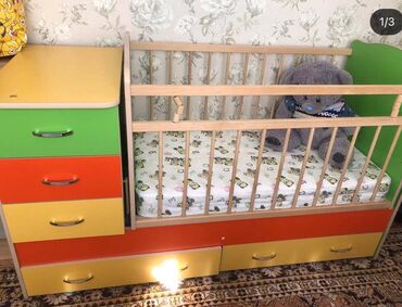 кровать трансформер бишкек в Кыргызстан | ДЕТСКИЕ КРОВАТИ: Детская кроватка-трансформер б/у в хорошем состоянии