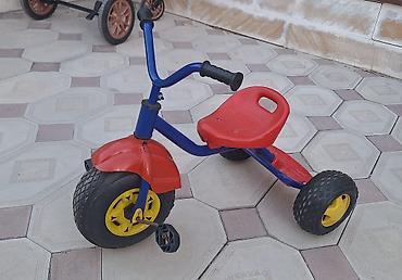 velosiped 3 teker: Uşaq üçtəkərli velosipedi - Rəng: mavi gövdə, qırmızı oturacaq və — 2