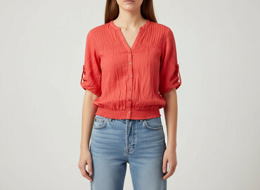 bluzki dopasowane eleganckie: Women's blouse, size L