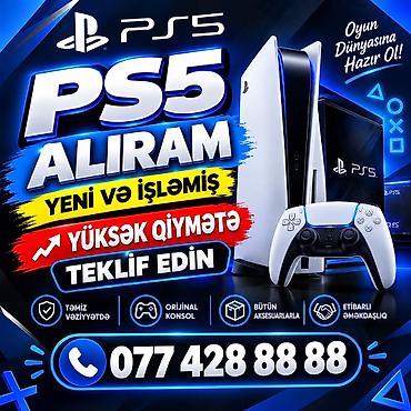 PS5 (Sony PlayStation 5): YÜKSƏK QİYMƏTƏ YENİ VƏ İŞLƏMİŞ ALIŞI NOUTBUK, PS5, MACBOOK ALIRAM — 1