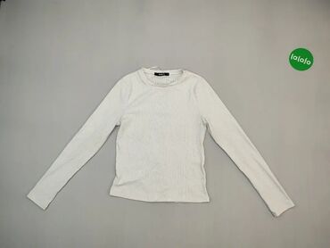 Bluza, M (EU 38), wzór - Jednolity kolor, kolor - Biały