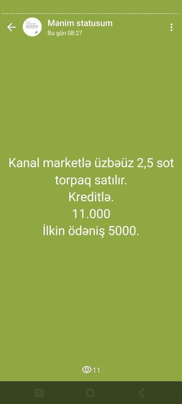 kreditle torpaq: 3 sot