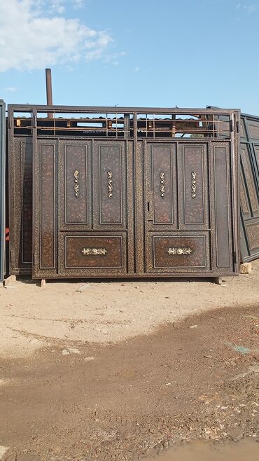 Həyət darvazaları: Dəmir Həyət darvazası, Yana açılan, Mexaniki, rəng - Mavi — 18