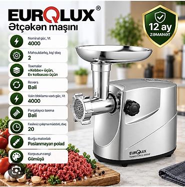 Ət çəkən maşın Eurolux, 4000 Vt, Revers ilə, Yeni