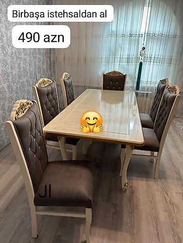 Qonaq otağı dəstləri: Masa desti yeni qonaq otağı mebeli — 1