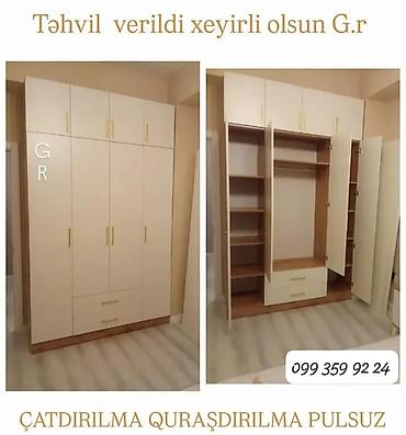 Mebel: Geniş tutumlu paltar şkafi Xüsusiyyətlər: - 4 qapılı əsas