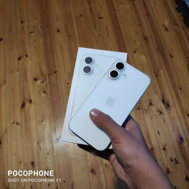 iphone 16 sadə: IPhone 16, Ağ, Face ID