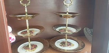 cay dəsti: Çay dəsti, rəng - Qızılı, Farfor, 6 nəfərlik — 1