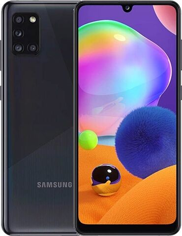 ikinci el telefonlar samsung: Samsung Galaxy A31, 128 GB, rəng - Qara, Sensor, Barmaq izi, İki sim kartlı