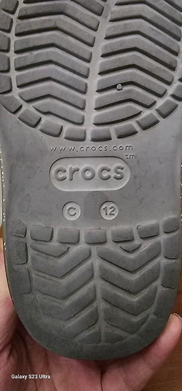 джиббитсы: Серые сабо Crocs на платформе с блеском. - Модель: классические сабо — 5