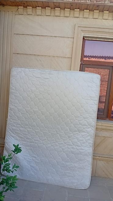 tekstil: Orta ölçülü döşək - Rəng: ağ, naxışlı quilted (rombvari tikiş) - — 3
