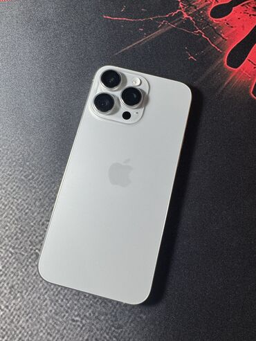 Apple iPhone: IPhone 15 Pro Max, Б/у, 256 ГБ, Natural Titanium, Защитное стекло, Коробка, 90 %