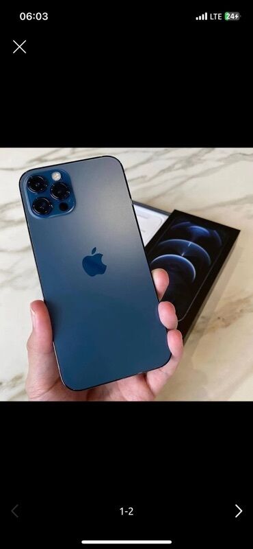 элитные номера телефонов: IPhone 12 Pro, 256 ГБ, Pacific Blue