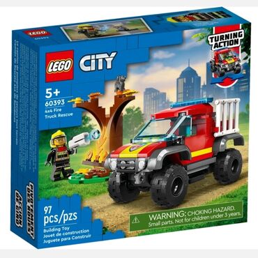 пультовой машина: Lego City 🌆60393 Пожарная машина 🚒, рекомендованный возраст 5+,97