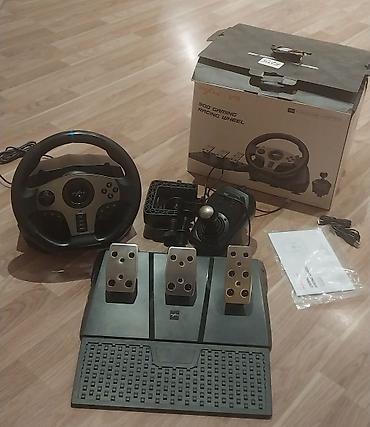 Video oyunlar üçün aksesuarlar: PXN V9 900° Gaming Racing Wheel dəsti Sadəcə qutusunun üdünde zede var — 2
