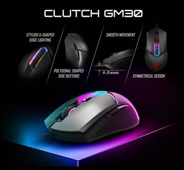 pods: 🖱️ MSİ Gaming Clutch GM30 - Simmetrik dizaynlı, sürətli və PixArt