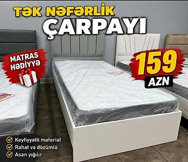 carpayl: Tək nəfərlik çarpayı – 159 AZN • Komplektdə matras hədiyyə • — 1
