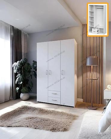 Мебель: 3 Qapılı Dolab Geyimlərinizi nizamlı saxlamaq üçün ideal, geniş — 1