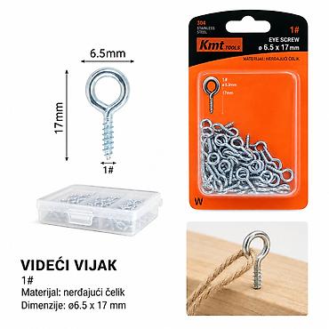 KMT vijak sa okom 1# (Eye Screw) – nerđajući čelik 304 - Namenjen za