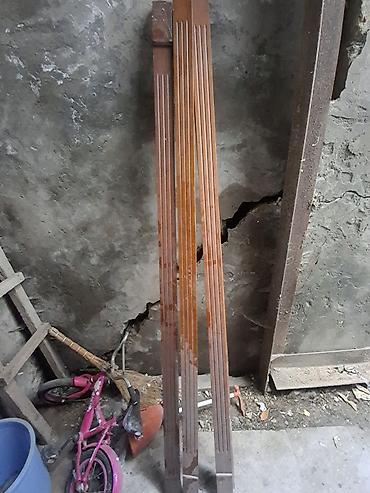 qapi: Şüşəli taxta otaq qapısı komplekti - Material: təbii ağac karkas — 2
