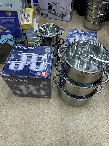 pot: Набор кастрюль VICALINA VL-485 (6 предметов) - Материал: нержавеющая — 4
