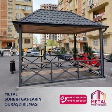 Naveslər, markizlər: Metal konstruksiya və örtük hazırlama xidməti - Həyət, bağ evi, bina — 8