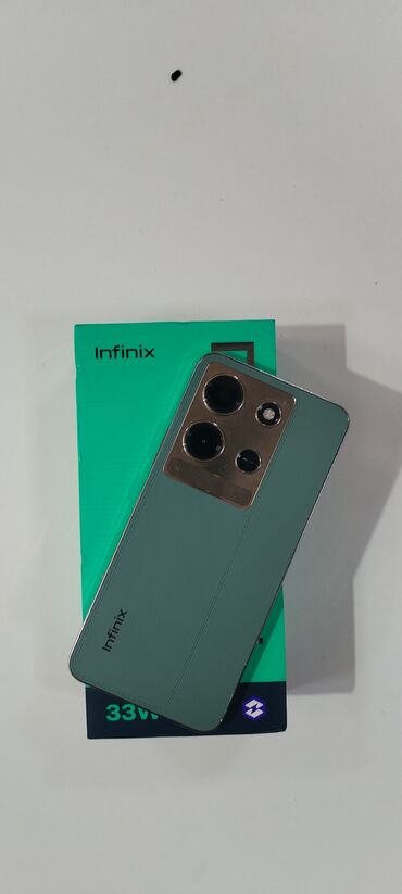 домашний телефон: Infinix Note 30i, 256 ГБ, цвет - Зеленый, Face ID