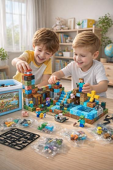 Игрушки: Майнкрафт конструктор магнитные блоки для развития детей — 1