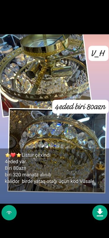 Çilçıraqlar: Çılçıraq, 10 və daha çox lampa -da lalafo.az — 5 Çilçıraqlar: Çılçıraq, 10 və daha çox lampa — 5